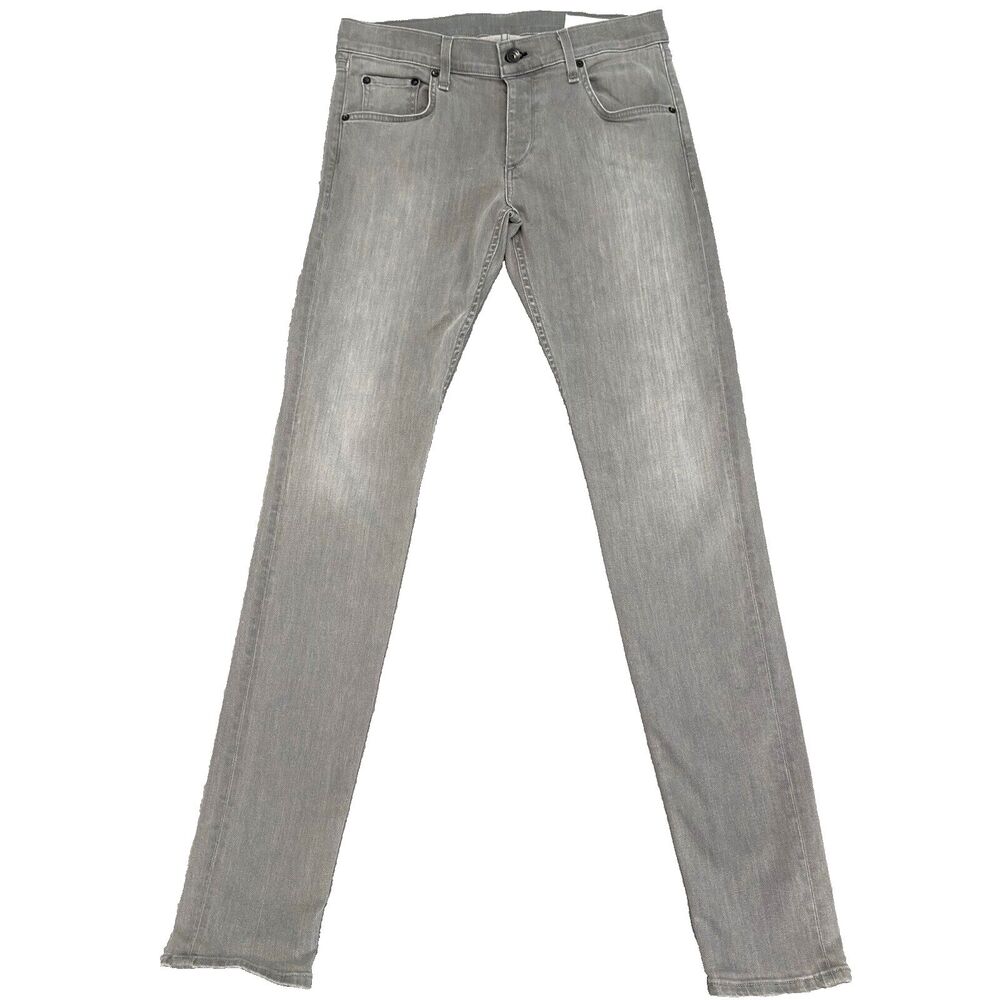 Rag & Bone Jeans Mens 32x34 Aged Gray Fit 1 Skinny Leg Button Fly Made in USA - Picture 4 of 11